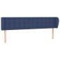 vidaXL Kopfteil mit Ohren Blau 203x23x78/88 cm Stoff vidaXL Kopfteil mit Ohren Blau 203x23x78/88 cm Stoff