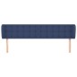 vidaXL Kopfteil mit Ohren Blau 203x23x78/88 cm Stoff vidaXL Kopfteil mit Ohren Blau 203x23x78/88 cm Stoff