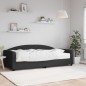 Tagesbett mit Matratze Schwarz 100x200 cm Stoff Tagesbett mit Matratze Schwarz 100x200 cm Stoff