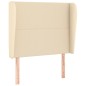 vidaXL Kopfteil mit Ohren Creme 103x23x118/128 cm Stoff vidaXL Kopfteil mit Ohren Creme 103x23x118/128 cm Stoff
