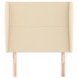 vidaXL Kopfteil mit Ohren Creme 103x23x118/128 cm Stoff vidaXL Kopfteil mit Ohren Creme 103x23x118/128 cm Stoff
