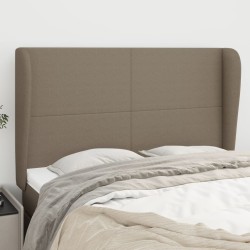 vidaXL Kopfteil mit Ohren Taupe 147x23x118/128 cm Stoff