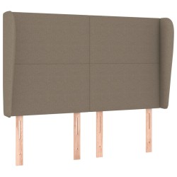 vidaXL Kopfteil mit Ohren Taupe 147x23x118/128 cm Stoff