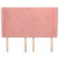 vidaXL Kopfteil mit Ohren Rosa 147x23x118/128 cm Samt vidaXL Kopfteil mit Ohren Rosa 147x23x118/128 cm Samt