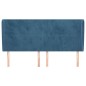 vidaXL Kopfteil mit Ohren Dunkelblau 163x23x118/128 cm Samt