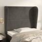 vidaXL Kopfteil mit Ohren Dunkelgrau 93x23x118/128 cm Samt vidaXL Kopfteil mit Ohren Dunkelgrau 93x23x118/128 cm Samt