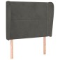 vidaXL Kopfteil mit Ohren Dunkelgrau 93x23x118/128 cm Samt vidaXL Kopfteil mit Ohren Dunkelgrau 93x23x118/128 cm Samt