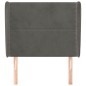 vidaXL Kopfteil mit Ohren Dunkelgrau 93x23x118/128 cm Samt vidaXL Kopfteil mit Ohren Dunkelgrau 93x23x118/128 cm Samt