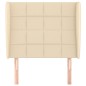 vidaXL Kopfteil mit Ohren Creme 83x23x118/128 cm Stoff