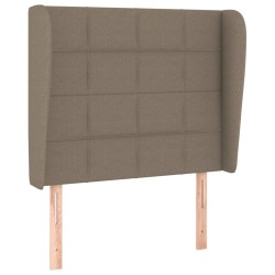 vidaXL Kopfteil mit Ohren Taupe 93x23x118/128 cm Stoff