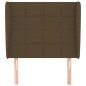vidaXL Kopfteil mit Ohren Dunkelbraun 103x23x118/128 cm Stoff