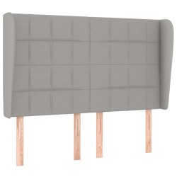 vidaXL Kopfteil mit Ohren Hellgrau 147x23x118/128 cm Stoff