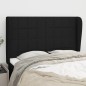 vidaXL Kopfteil mit Ohren Schwarz 147x23x118/128 cm Stoff