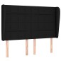 vidaXL Kopfteil mit Ohren Schwarz 147x23x118/128 cm Stoff