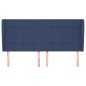 vidaXL Kopfteil mit Ohren Blau 163x23x118/128 cm Stoff