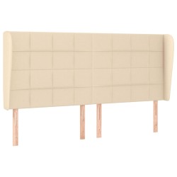vidaXL Kopfteil mit Ohren Creme 183x23x118/128 cm Stoff