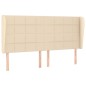 vidaXL Kopfteil mit Ohren Creme 183x23x118/128 cm Stoff