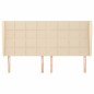 vidaXL Kopfteil mit Ohren Creme 183x23x118/128 cm Stoff
