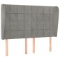 vidaXL Kopfteil mit Ohren Hellgrau 147x23x118/128 cm Samt vidaXL Kopfteil mit Ohren Hellgrau 147x23x118/128 cm Samt