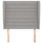 vidaXL Kopfteil mit Ohren Hellgrau 103x23x118/128 cm Stoff vidaXL Kopfteil mit Ohren Hellgrau 103x23x118/128 cm Stoff