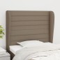 vidaXL Kopfteil mit Ohren Taupe 103x23x118/128 cm Stoff vidaXL Kopfteil mit Ohren Taupe 103x23x118/128 cm Stoff