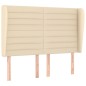 vidaXL Kopfteil mit Ohren Creme 147x23x118/128 cm Stoff vidaXL Kopfteil mit Ohren Creme 147x23x118/128 cm Stoff