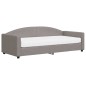 Tagesbett mit Matratze Taupe 90x200 cm Stoff Tagesbett mit Matratze Taupe 90x200 cm Stoff
