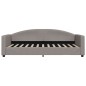 Tagesbett mit Matratze Taupe 90x200 cm Stoff Tagesbett mit Matratze Taupe 90x200 cm Stoff