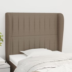 vidaXL Kopfteil mit Ohren Taupe 103x23x118/128 cm Stoff