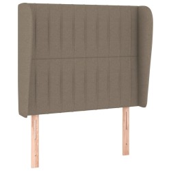vidaXL Kopfteil mit Ohren Taupe 103x23x118/128 cm Stoff