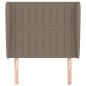 vidaXL Kopfteil mit Ohren Taupe 103x23x118/128 cm Stoff vidaXL Kopfteil mit Ohren Taupe 103x23x118/128 cm Stoff