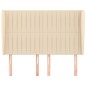 vidaXL Kopfteil mit Ohren Creme 147x23x118/128 cm Stoff