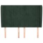 vidaXL Kopfteil mit Ohren Dunkelgrün 147x23x118/128 cm Samt
