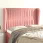 vidaXL Kopfteil mit Ohren Rosa 147x23x118/128 cm Samt vidaXL Kopfteil mit Ohren Rosa 147x23x118/128 cm Samt