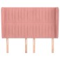 vidaXL Kopfteil mit Ohren Rosa 147x23x118/128 cm Samt vidaXL Kopfteil mit Ohren Rosa 147x23x118/128 cm Samt