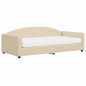 Tagesbett mit Matratze Creme 100x200 cm Stoff Tagesbett mit Matratze Creme 100x200 cm Stoff