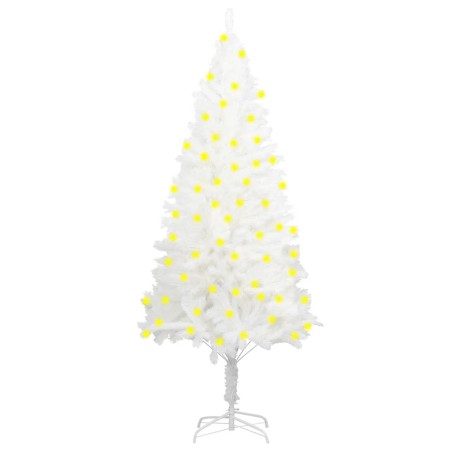 vidaXL Künstlicher Weihnachtsbaum mit Beleuchtung Weiß 180 cm