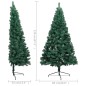 vidaXL Künstlicher Halb-Weihnachtsbaum Beleuchtung Ständer Grün 120 cm vidaXL Künstlicher Halb-Weihnachtsbaum Beleuchtung Ständer Grün 120 cm
