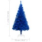 vidaXL Künstlicher Weihnachtsbaum mit Beleuchtung & Ständer Blau 150cm vidaXL Künstlicher Weihnachtsbaum mit Beleuchtung & Ständer Blau 150cm