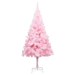 vidaXL Künstlicher Weihnachtsbaum mit Beleuchtung & Ständer Rosa 240cm