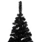 vidaXL Künstlicher Weihnachtsbaum Beleuchtung & Ständer Schwarz 150 cm vidaXL Künstlicher Weihnachtsbaum Beleuchtung & Ständer Schwarz 150 cm