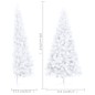 vidaXL Künstlicher Halb-Weihnachtsbaum Beleuchtung Ständer Weiß 180 cm vidaXL Künstlicher Halb-Weihnachtsbaum Beleuchtung Ständer Weiß 180 cm