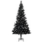 vidaXL Künstlicher Weihnachtsbaum Beleuchtung & Ständer Schwarz 240 cm vidaXL Künstlicher Weihnachtsbaum Beleuchtung & Ständer Schwarz 240 cm