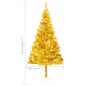 vidaXL Künstlicher Weihnachtsbaum mit Beleuchtung & Ständer Gold 210cm vidaXL Künstlicher Weihnachtsbaum mit Beleuchtung & Ständer Gold 210cm