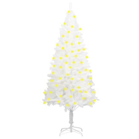 vidaXL Künstlicher Weihnachtsbaum mit Beleuchtung Weiß 120 cm