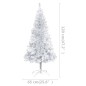 vidaXL Künstlicher Weihnachtsbaum Beleuchtung & Ständer Silber 120 cm vidaXL Künstlicher Weihnachtsbaum Beleuchtung & Ständer Silber 120 cm