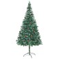 vidaXL Weihnachtsbaum Gefrostet mit Beleuchtung & Zapfen 210 cm vidaXL Weihnachtsbaum Gefrostet mit Beleuchtung & Zapfen 210 cm