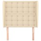 vidaXL Kopfteil mit Ohren Creme 93x23x118/128 cm Stoff vidaXL Kopfteil mit Ohren Creme 93x23x118/128 cm Stoff