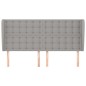 vidaXL Kopfteil mit Ohren Hellgrau 203x23x118/128 cm Stoff vidaXL Kopfteil mit Ohren Hellgrau 203x23x118/128 cm Stoff