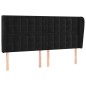 vidaXL Kopfteil mit Ohren Schwarz 163x23x118/128 cm Samt vidaXL Kopfteil mit Ohren Schwarz 163x23x118/128 cm Samt